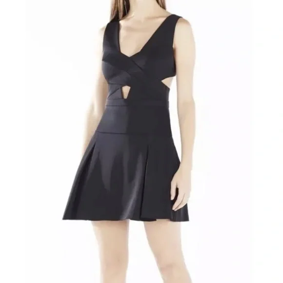 bcbg black cutout dress BCBGMAXAZRIA Loryn Cutout Pointelle Maxi Dress – Runway Catalog main image 0